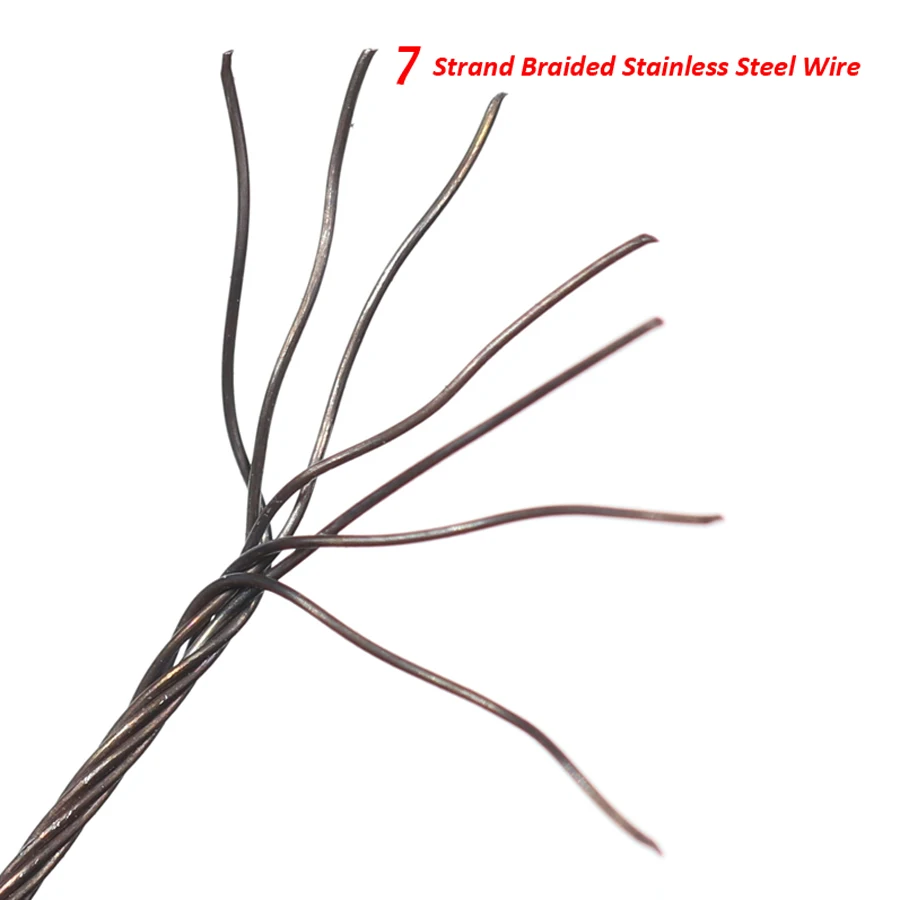 5 Spool 7 Strand Braided Stainless Steel Wire Fishing Leader Coated Trace Fishing Line Trolling Salterwater Fishing Rig Material