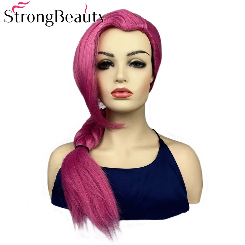 

StrongBeauty Длинная коса скорпиона Красота Острый парик с розой Косплей Вечерние синтетические парики Термостойкие волосы на Хэллоуин