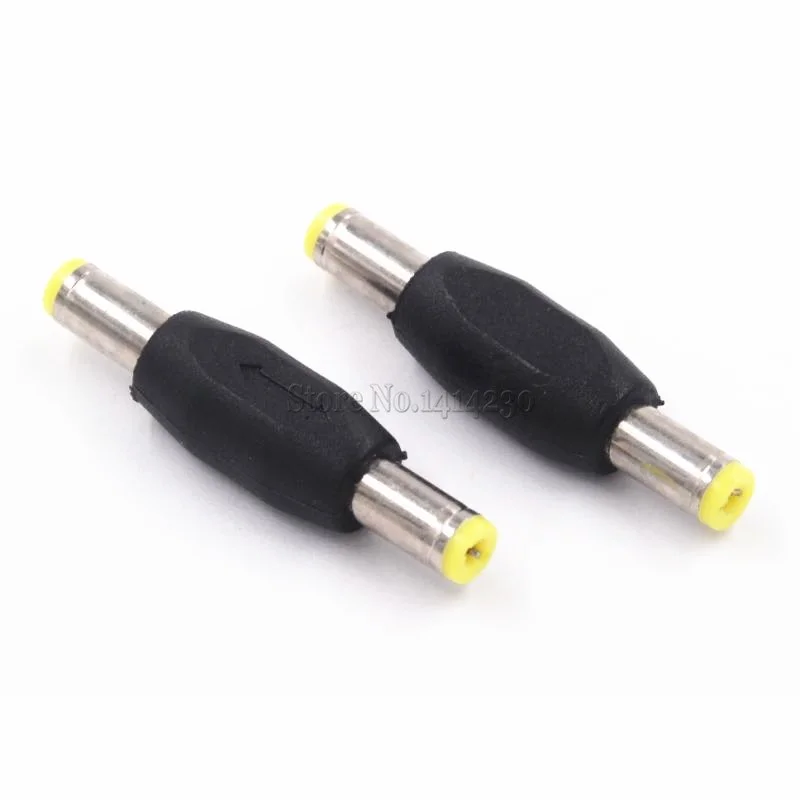 Cabeça de conversão dc jack macho duplo para macho 5.5*2.1mm/5.5x2.1mm fêmea para painel fêmea adaptador de montagem conector plug