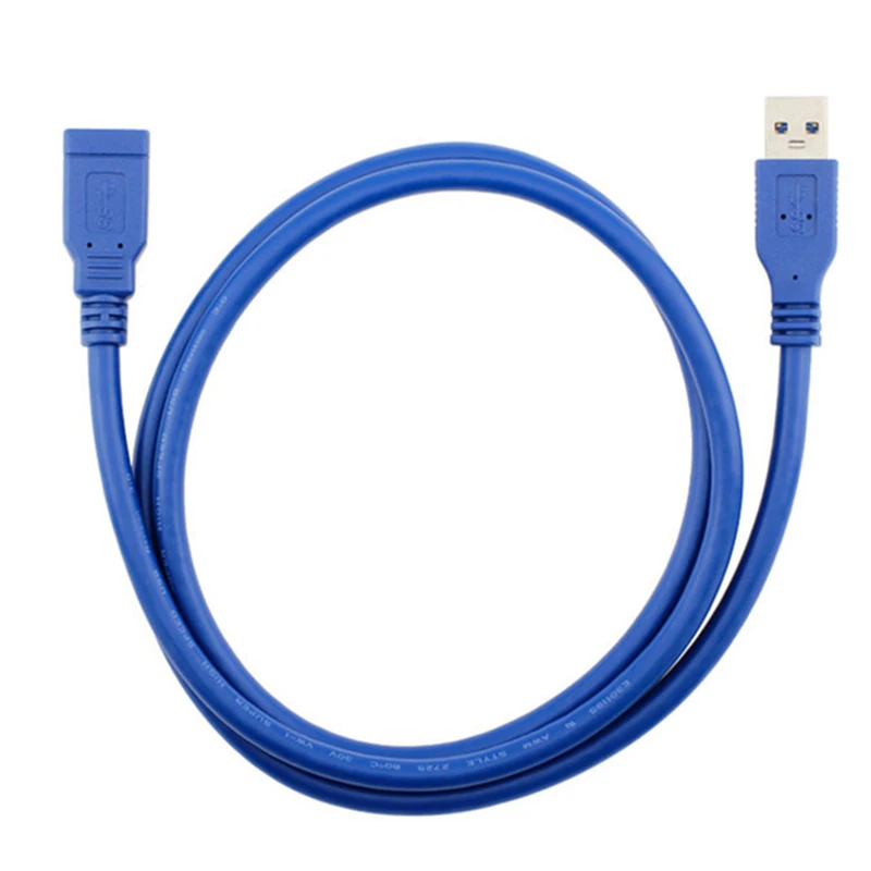 1 meter Super High Speed USB 3.0 5Gbps M/F male To female cable extension wire for Hub/keyboard/Mouse/headset - 1pcs-Blue