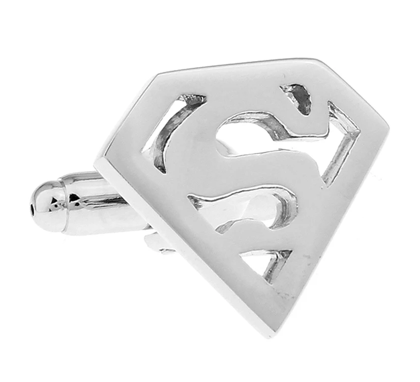 Superheroes Design Designer Cufflinks Quality Brass Material Silver Color Cuff Links Wholesale & Retail