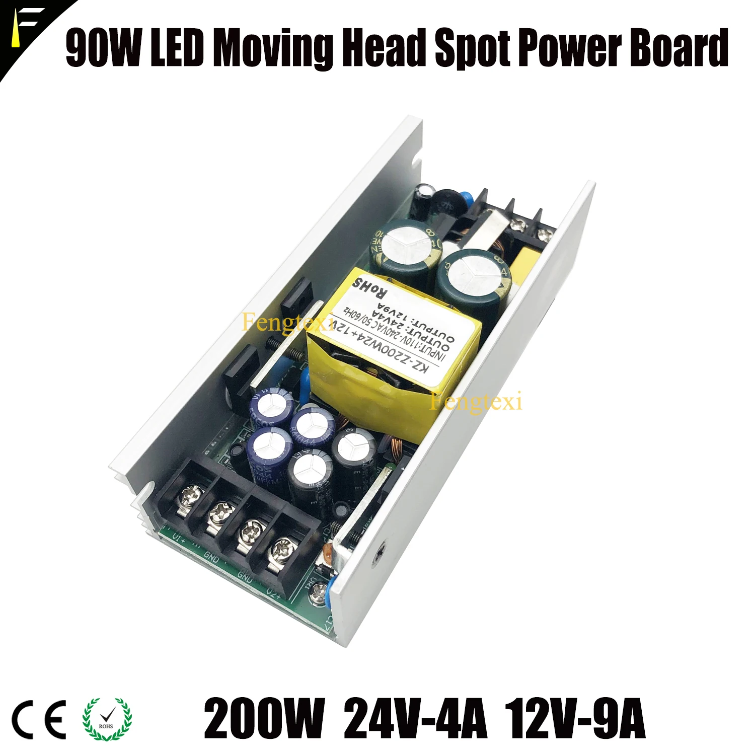 مصباح أمامي متحرك LED 90 وات ، لوحة مصدر الطاقة ، 180w24v12v 200w24v12v