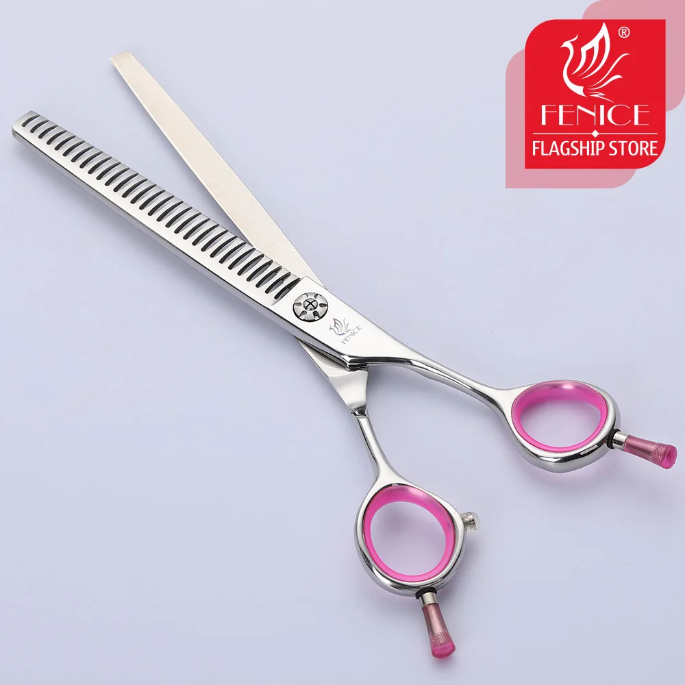 Fenice 6.75/7.0 inch Thinning Scissors Grooming Kit for Dog Professional Groomer Tool JP440C Thinning Rate About 70%