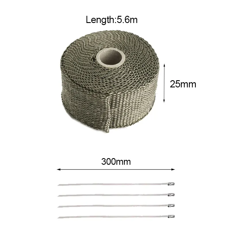 Titanium Manifold Exhaust Wrap Header Pipe Heat Turbo Insulation Tape 1\