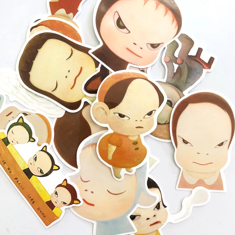 13Pcs Japan Nara Yoshitomo Stickers Waterproof Decal Laptop Motorcycle Luggage Snowboard Fridge Phone Car Sticker