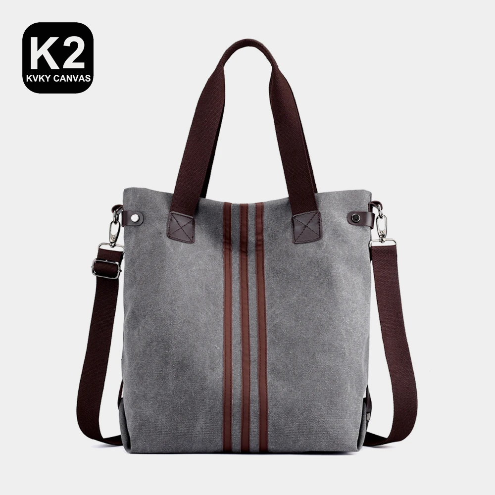 KVKY Leisure Women Shopping Handbags Tote Travel Strips Handbags Canvas Bag Female Shoulder Bags Travel Casual Bags for Women