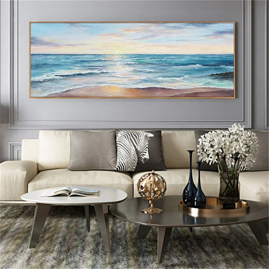 

Sea Ripples Print On Canvas Oil Painting Mix Color Marble Vein Abstract Wall Painting Poster Wall Art Pictures For Living Room D