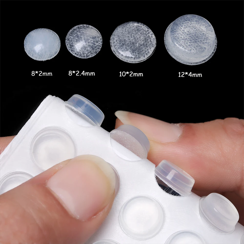Almohadillas transparentes de silicona para parachoques de puerta de muebles, cojín antideslizante autoadhesivo para colisión, 50/64/80/100 Uds.