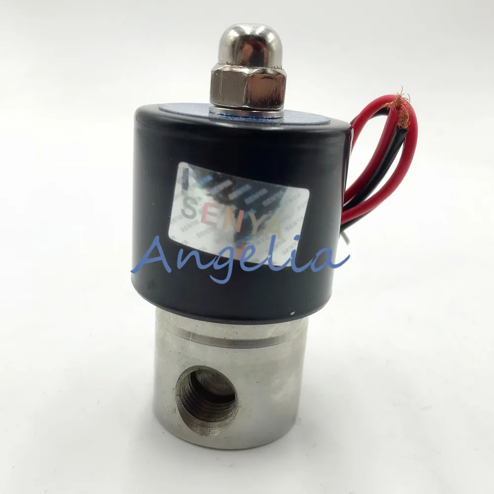 

1/4" DN08 BSP AC220V AC110V AC24V Stainless Steel 304 Normally Closed Electric Solenoid Valve