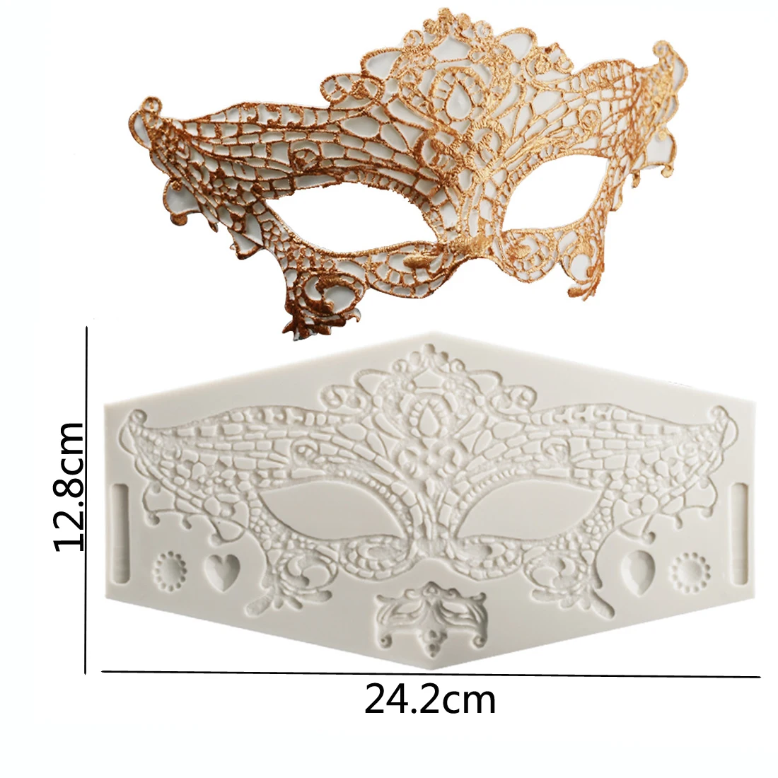 Masquerade Lace Mask Silicone Mold Fondant Cakes Decoration Mould Sugarcraft Chocolate Baking Tool For Cake Gumpaste Form