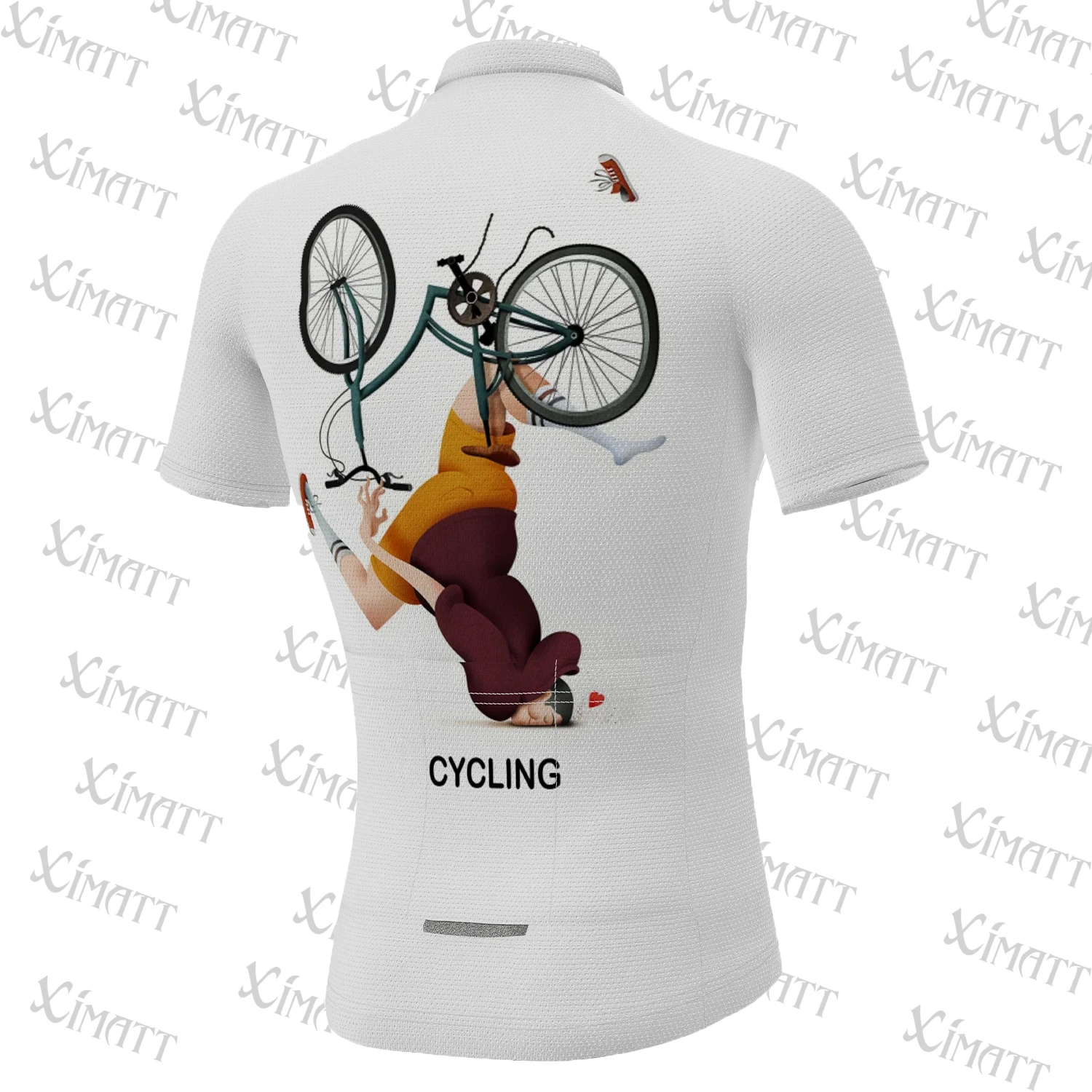 2021 New Style Classic Cyclist Who Fell Summer Polyester Mtb Jersey White Quick Drying Men And Women Wear
