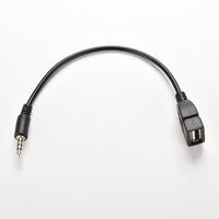 JETTING Male AUX Audio Plug Jack To USB 2.0 Female Converter Cable Adapter Cord Car MP3 Applicator For Iphone Samsung Mazda