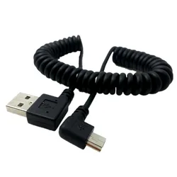 Rozszerzyć kabel USB 2.0 typ kąt prosty do Mini USB 90 stopni ładowania kabla do aparatu cyfrowego MP3 HDD