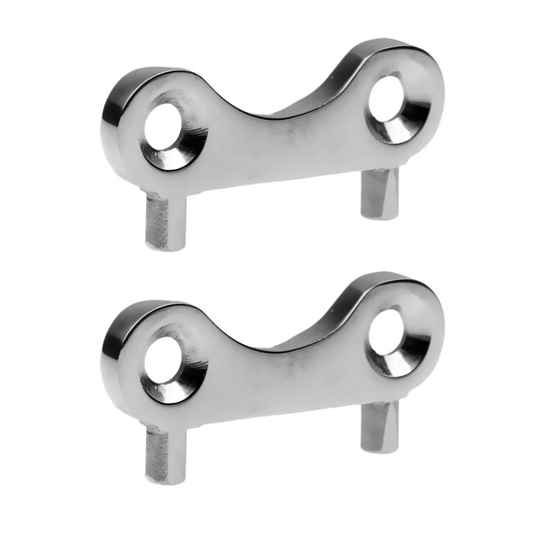 2 Pcs Boat Marine 316 Stainless Steel Fuel Gas Water Waste Tank Deck Fill Filler Spare Cap Key Replacement Plate Tool
