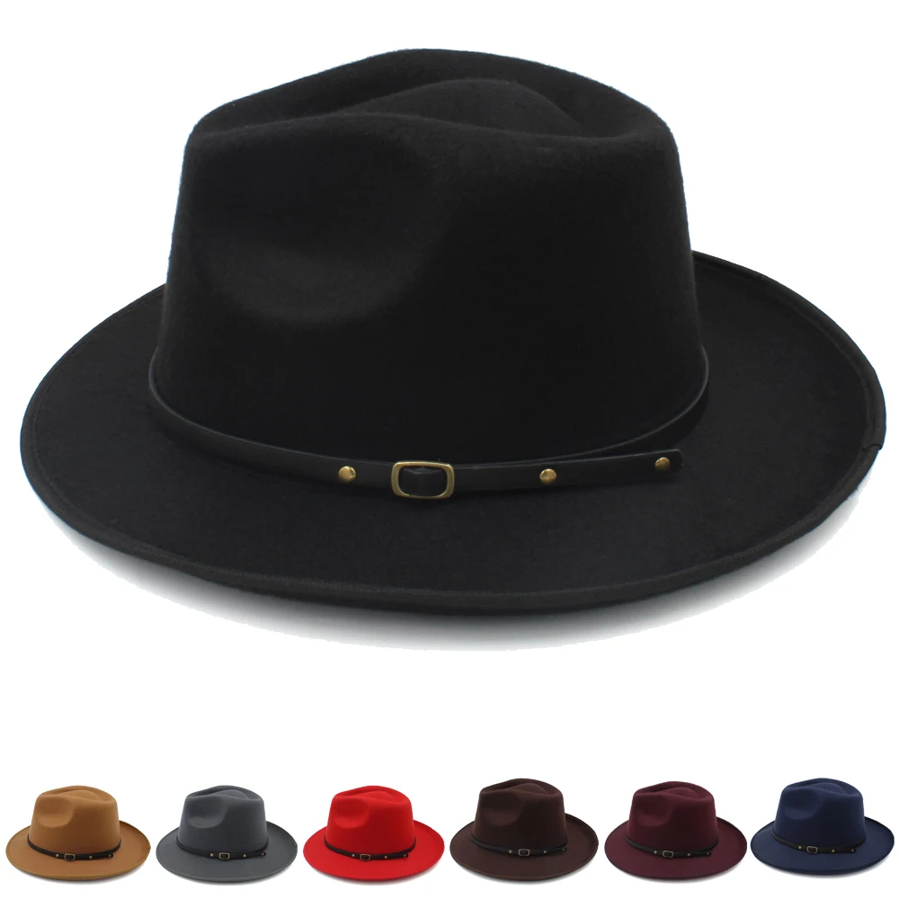 

Men Women Panama Hats Classical Retro Sunhats Fedora Caps Trilby Jazz Outdoor Travel Party Street Style Size US 7 1/4 UK L