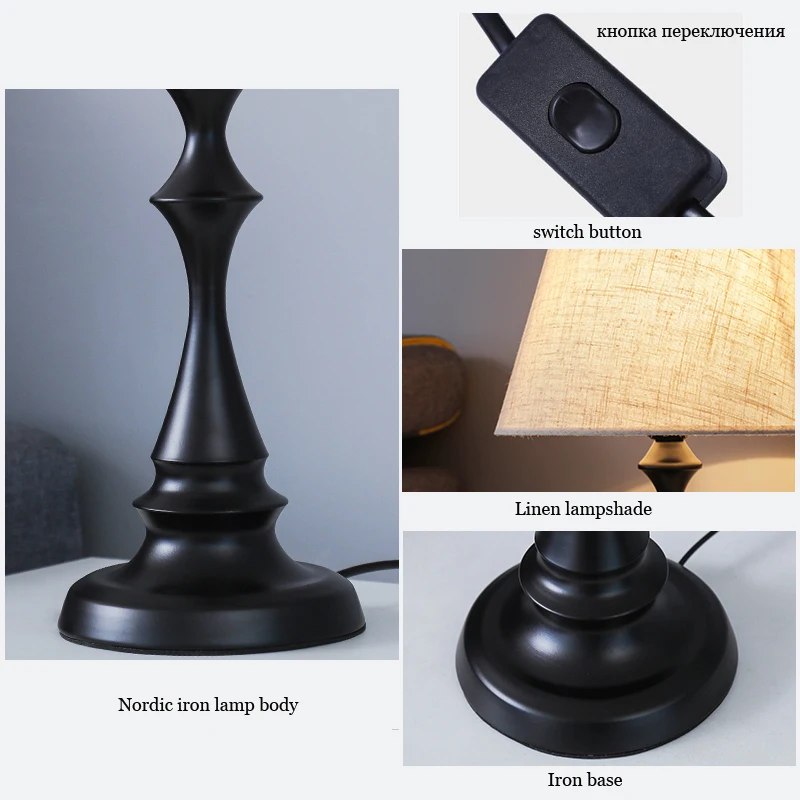 الحديثة لمبة مكتب القماش أباجورة تركيبة إضاءة غرفة النوم فتاة صافي الأحمر الشمال الدافئة الإبداعية ضوء الليل #6