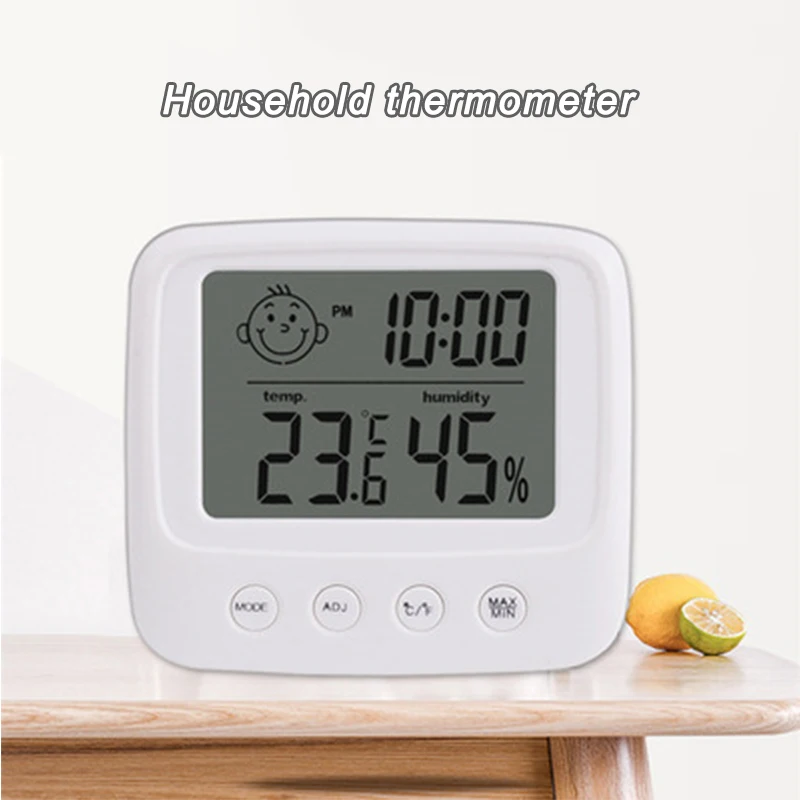 Thermohygrometer Instrument Accurate Digital LCD Indoor Convenient Temperature Sensor One Piece of Multifunctional Thermometer