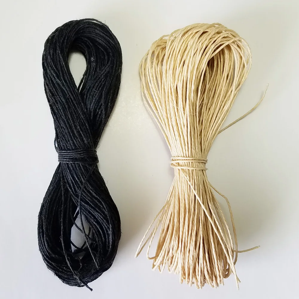 Mixed 100% Linen waxed thread rope 25m-50m/lot high Tenacity  Waterproof cords for DIY handmade