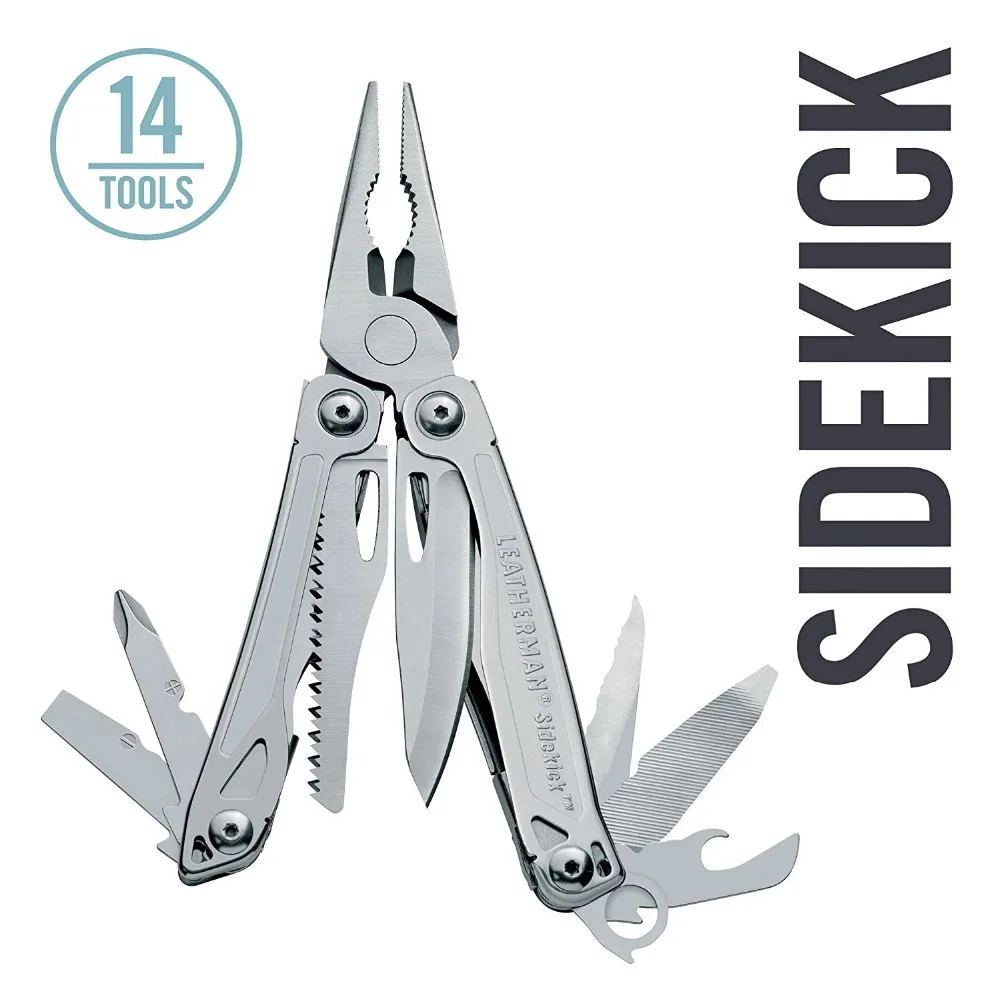 leatherman sidekick tamanho do bolso multitool alicate acao primavera e serra aco inoxidavel com bainha nylon 01