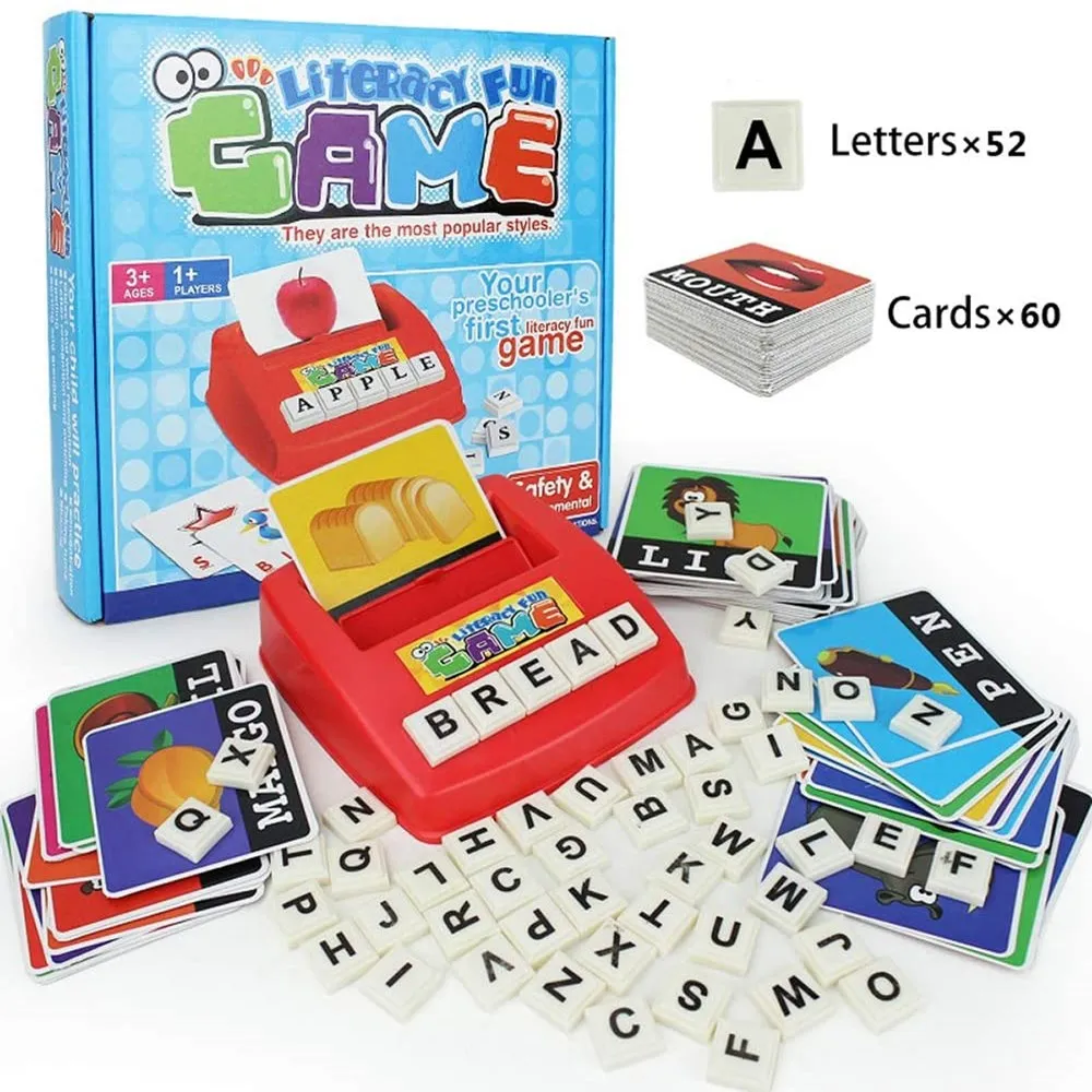 Matching Letter Game Alphabet Reading Spelling Words Objects Number Color Recognition Educational Learning Toy for Preschooler K