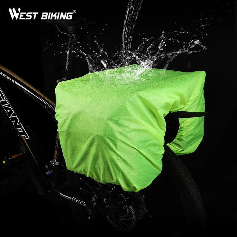 WEST BIKING Waterproof Bicycle Carrier Bag 30L Rear Rack Trunk Bike Luggage Carrier Tail Seat Pannier Two Double Bags Bike Bag