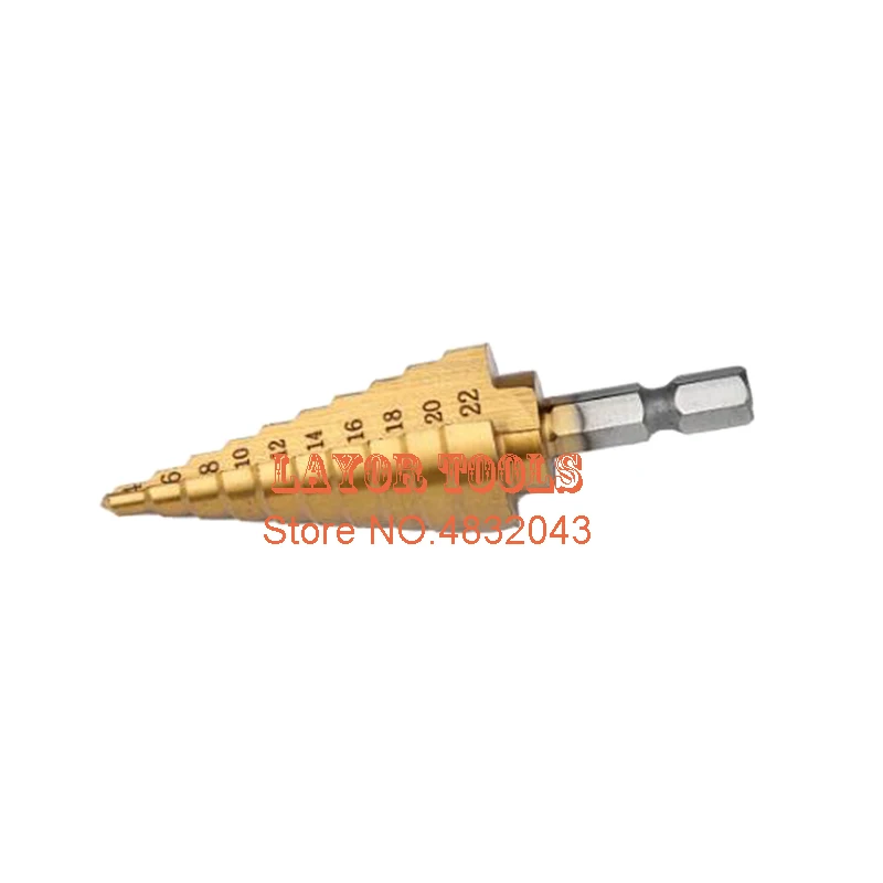 1Pcs Titanium HSS Steel Step Drill Bit Hole Cutter Tool 4-12mm 4-20mm 4-32mm M03 dropship
