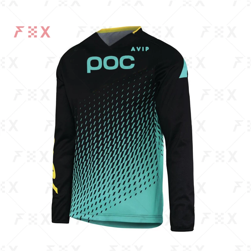 100 New Racing Downhill Jersey Mountain Bike Motorcycle Cycling Jersey Crossmax Shirt Ciclismo Clothes for Men MTB AVIP POC MX