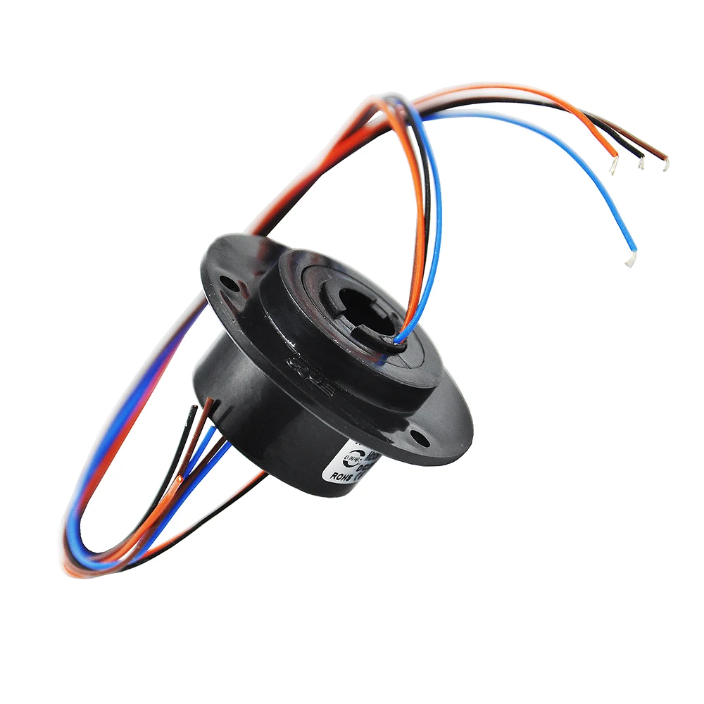 10mm Mini Hole Hollow Slip Ring 4 Channels 2A Conductive Electric Slipring Rotary Joint Connector 240V AC/DC ZHT010-04A