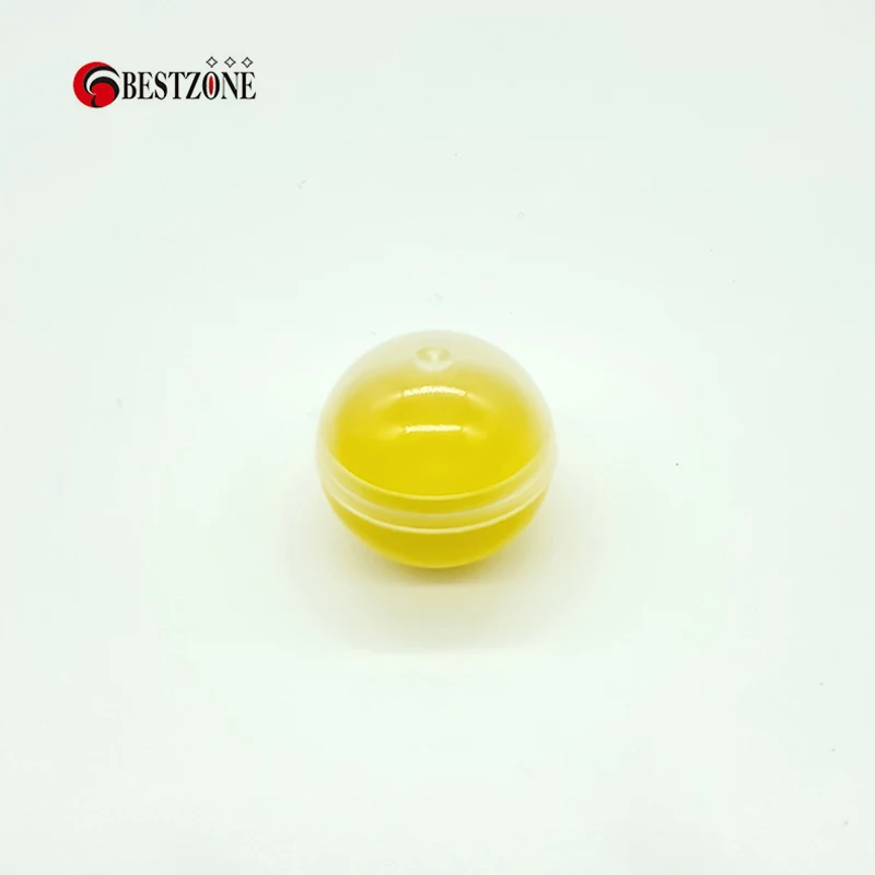 70 pz/lotto diametro 32MM giallo vuoto plastica PP giocattolo capsule sorpresa palla contenitore rotondo per distributore automatico