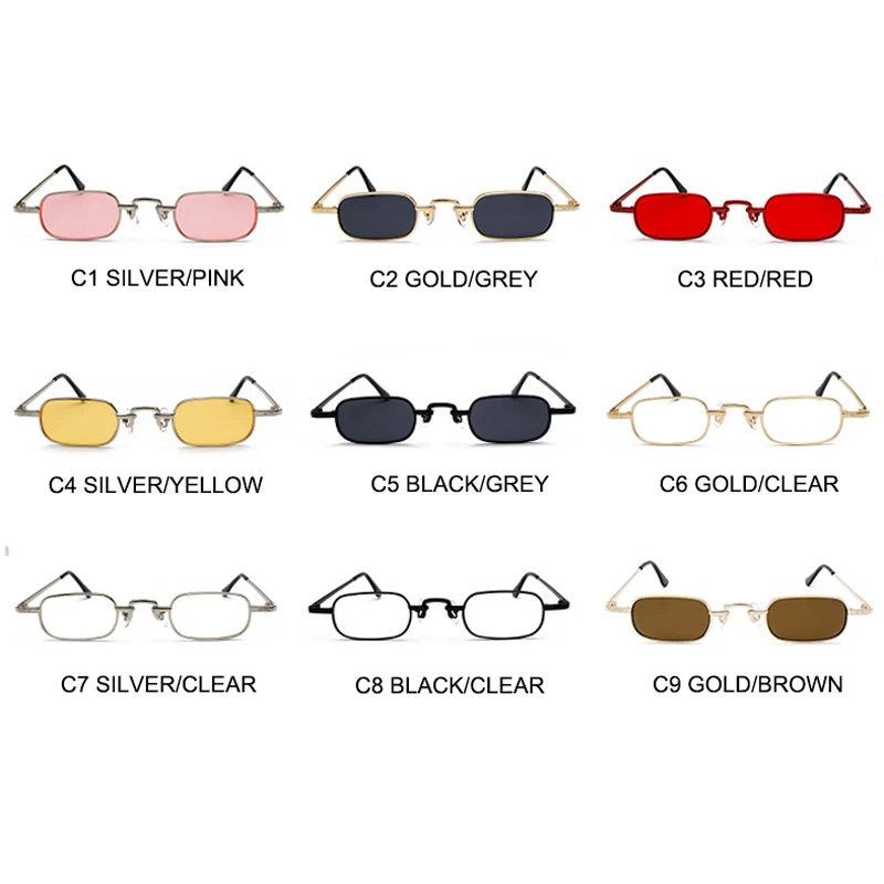 OEC CPO Vintage Square Sunglasses For Men Luxury Brand Designer Metal Sun Glasses Women Fashion Famous Brand Eyewear Gafas O87