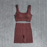 WAREBALL 2PCS Women Yoga Set Gym Set Sexy Bra Seamless Sports Shorts Workout Running Clothing Gym Wear Athletic Sport Suit - Image 4