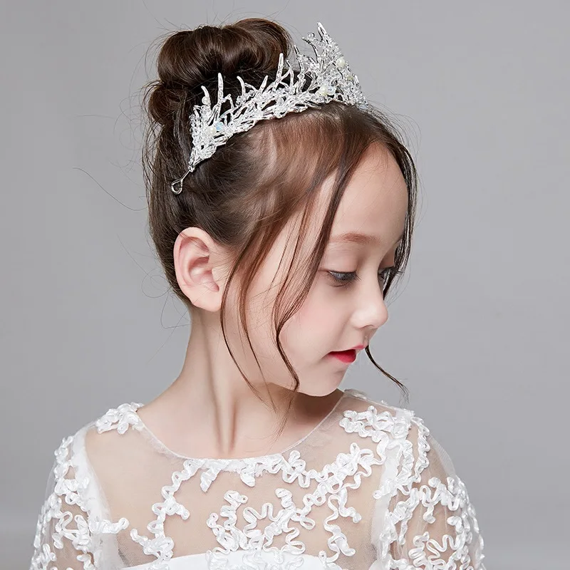 Children's crown tiara  rhinestone tiara birthday gift popular high-quality children's tiara fashionable