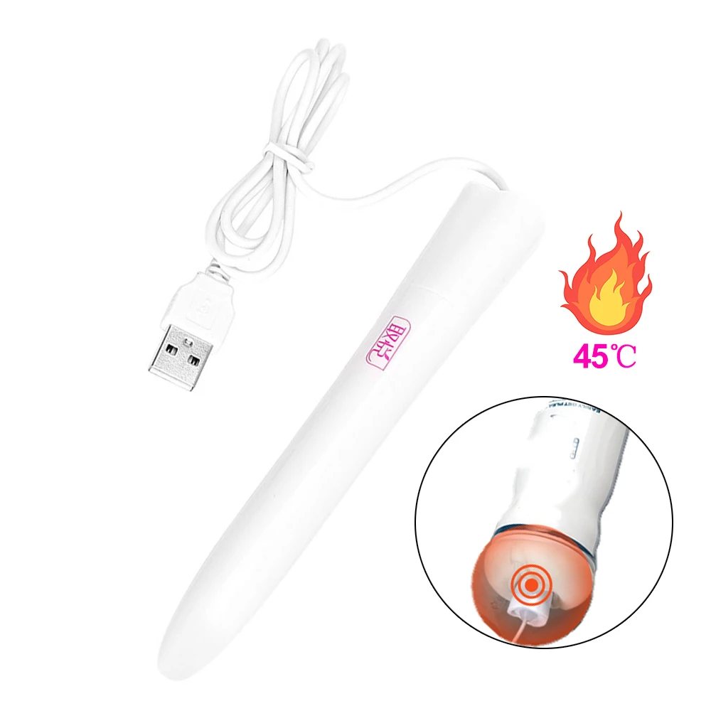 Thermostat USB Heating Stick Accessories for Artificial Vaginal Pussy Warmer Male Masturbator Men Women Dildos Heated Sex Toys