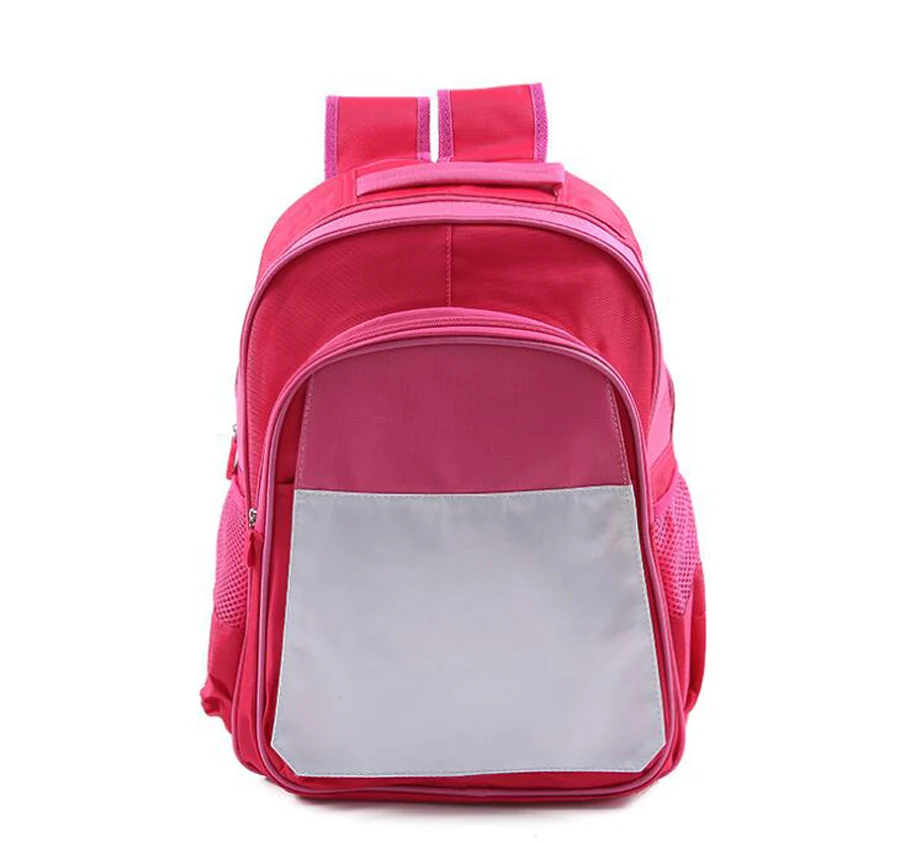 Dhl10pces/lote sublimação diy em branco grande capacidade crianças schoolbag jardim de infância saco de livro transferência quente impressão tamanho 41*15*30cm