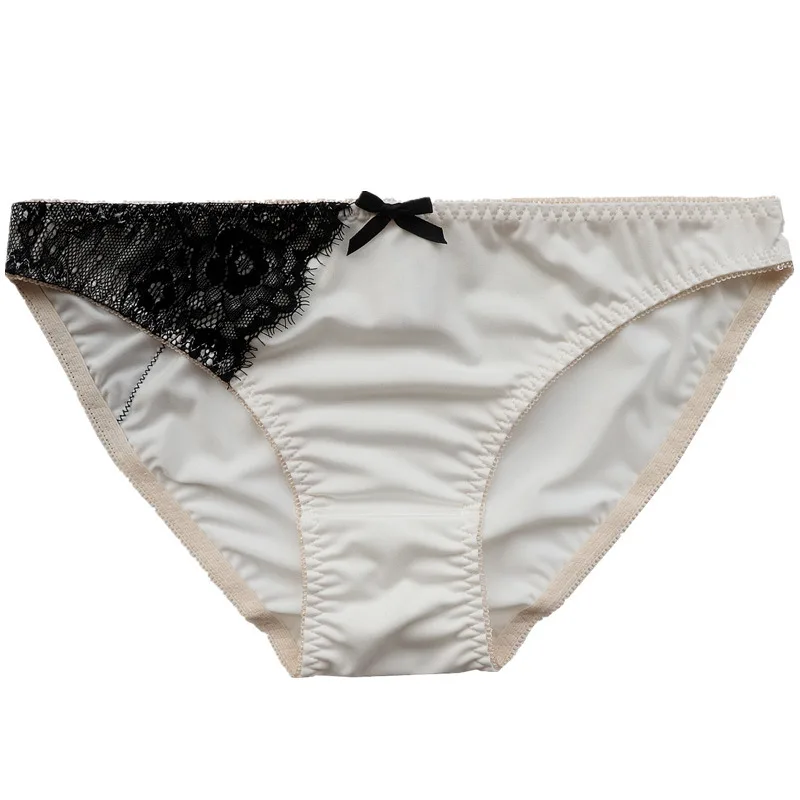 Japanese Zebra Milk Silk Lace Panties Women\'s Low-rise Sexy and Comfortable Hip-wrapped Women\'s Briefs Pure Cotton Shorts