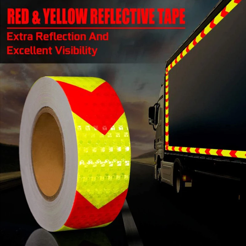 Waterproof Warning Tape Strip Stickers Warning Light Reflector Protective Sticker Reflective Film Car Safety Mark