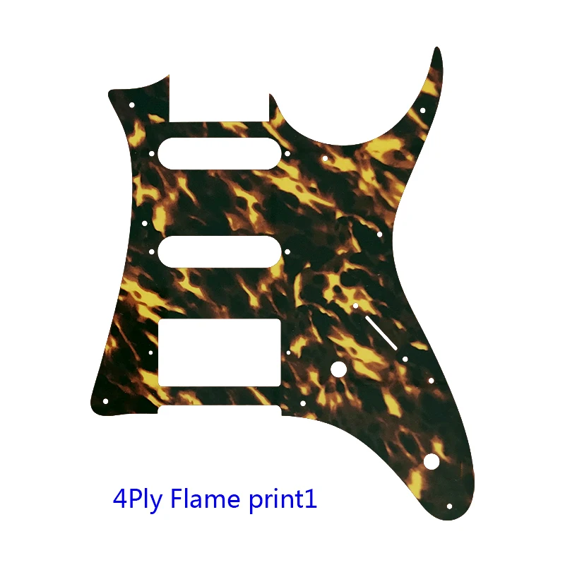 Pleroo Custom Guitar Parts - For MIJ Ibanez GRX40 Guitar Pickguard Humbucker Pickup Scratch Plate Flame Pattern