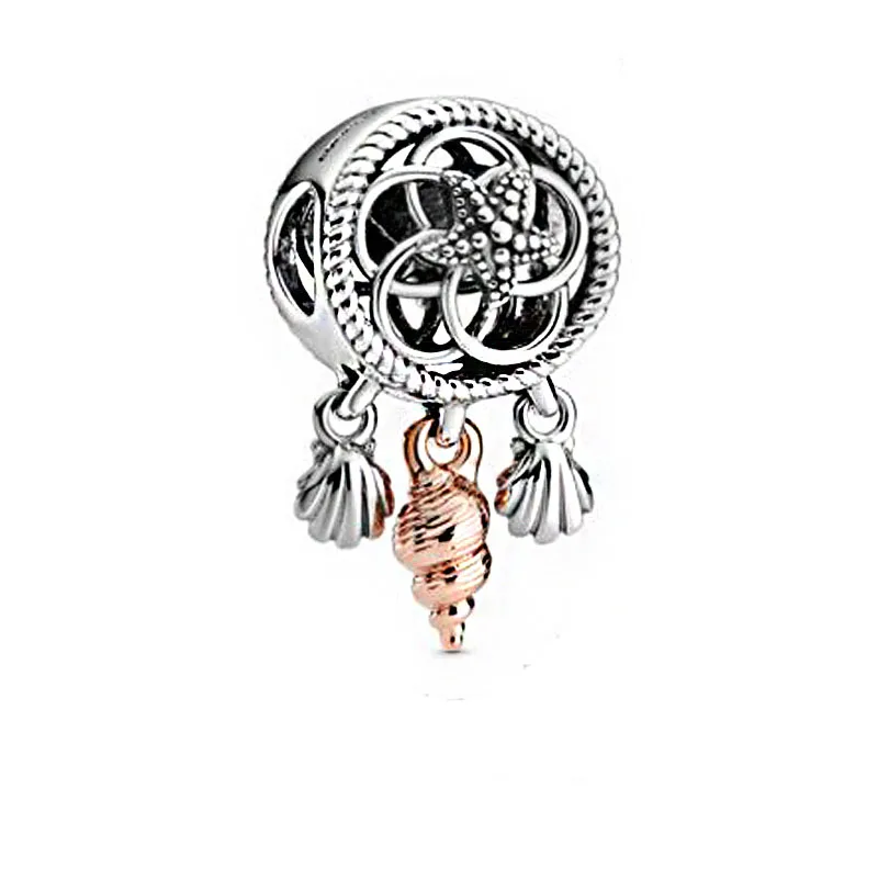2020 Summer Silver 925 Beads Fit Original Pandora Bracelets Shell Snail Dream Catcher Dangle Charm Women DIY Fashion Jewelry