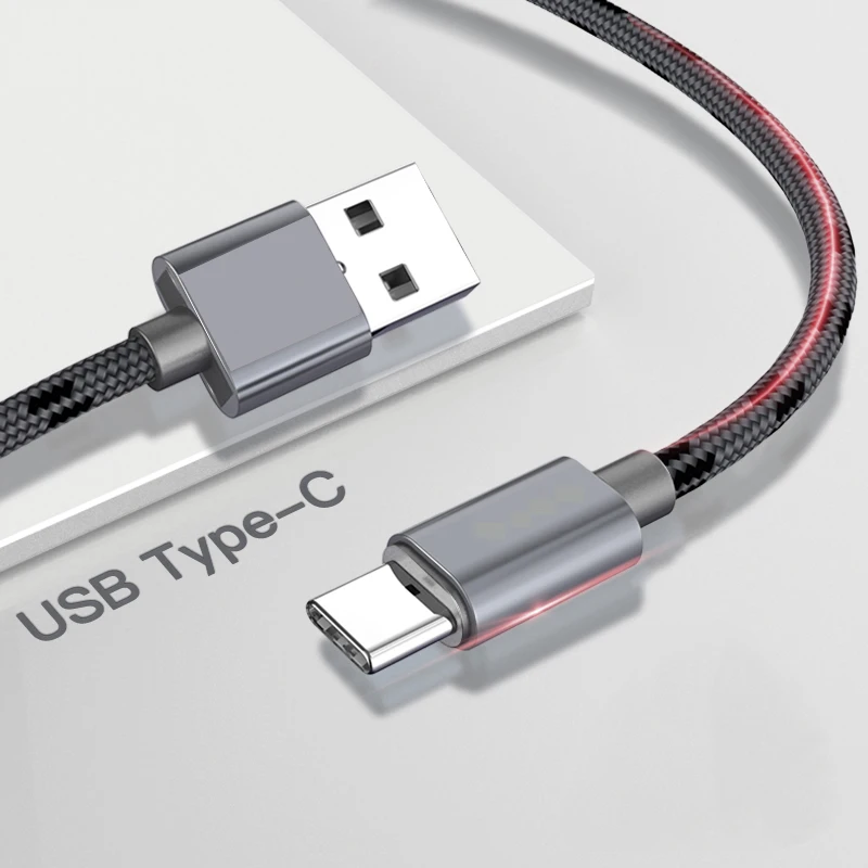 

USB C Metal Braided Data Sync Type C USB Cable For Xiaomi Mi 11 10 9 8 Pro Redmi Note 10 9 8 7 Pro 9S 8T USB C Fast Charge Cable