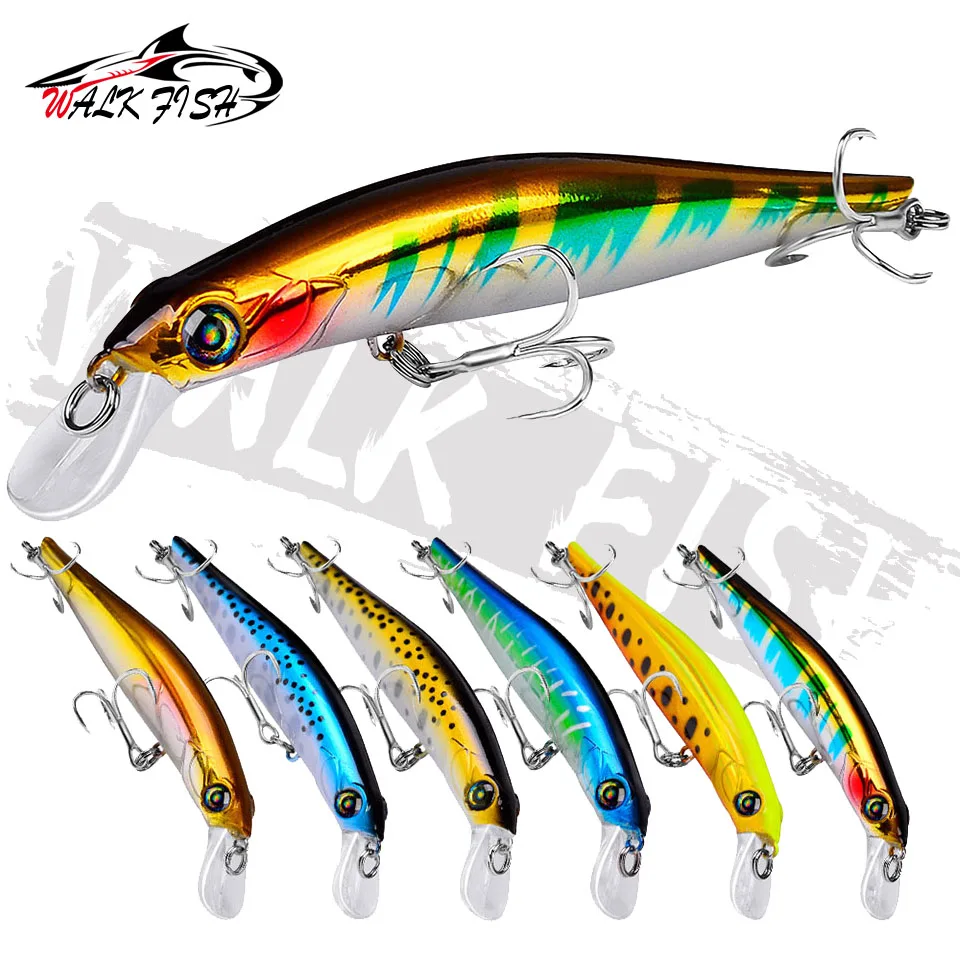 WALK FISH 1PC New Floating Minnow Fishing Lures 70mm 115mm 150mm Jerkbaits Good Action Wobblers High Quality Hard Baits Sea Bass