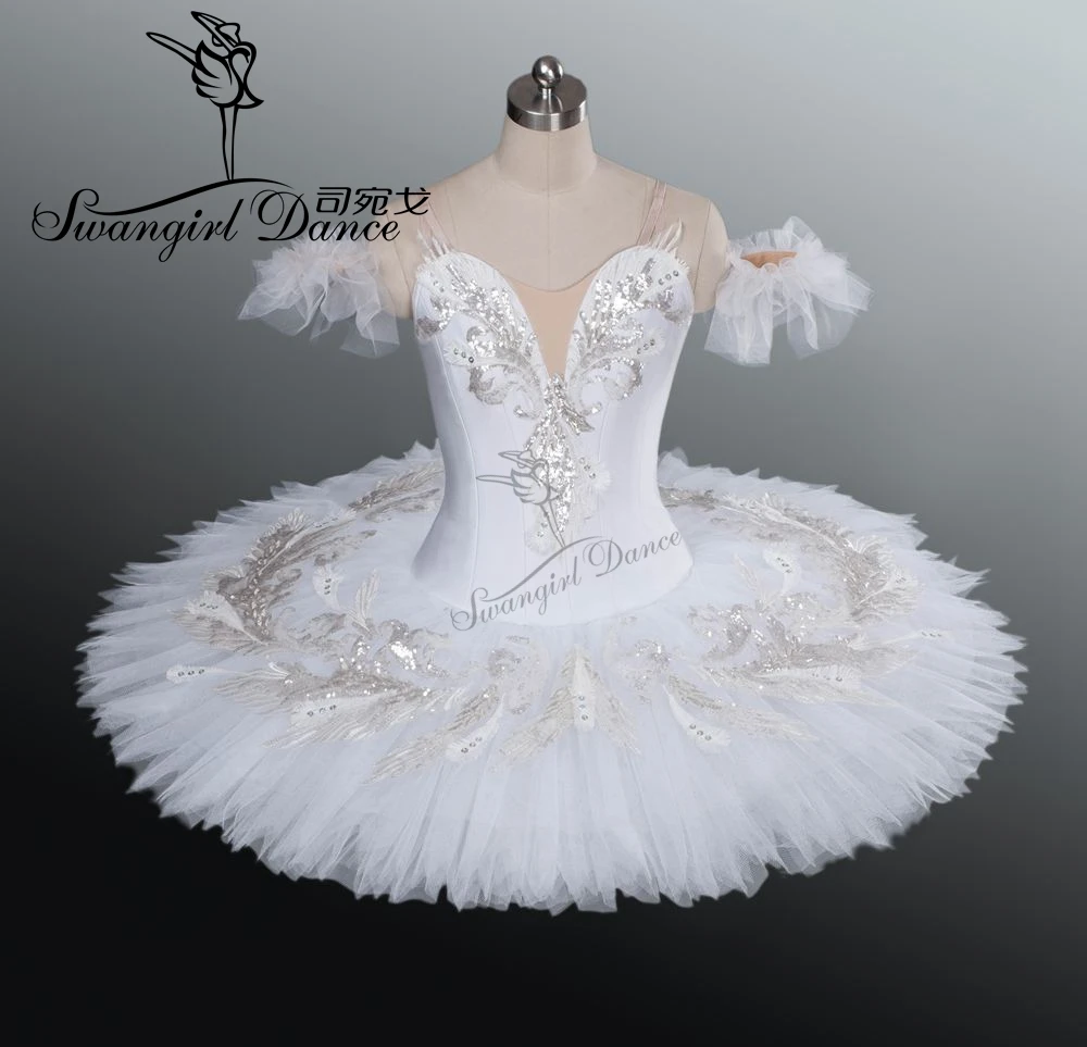 Adult White Swan Lake Ballet Tutu Girls Professional for Performermance Classical ballet tutu pancake BT9035