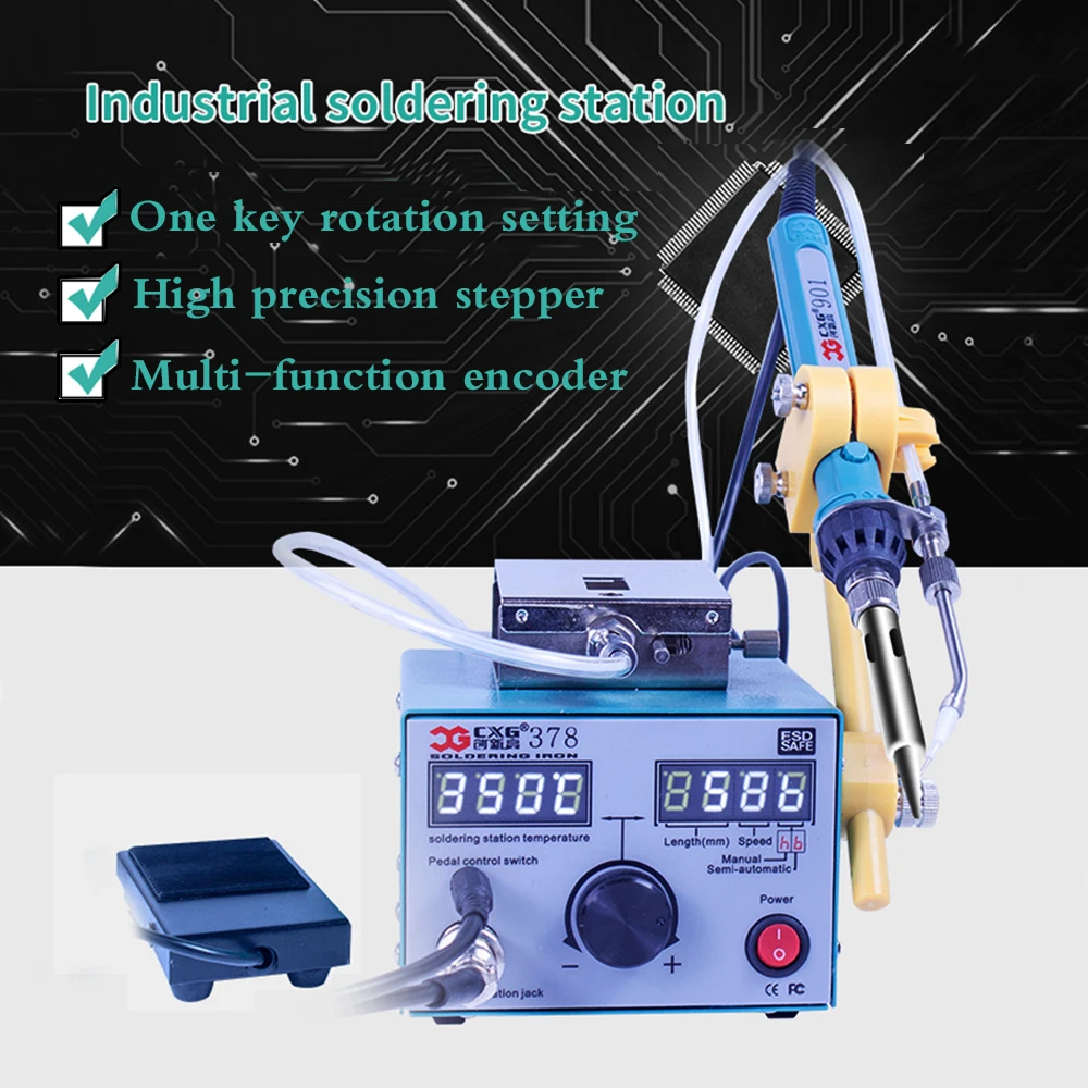 CXG 378 80W automatic solder machine/feed tin machine/Soldering Stations set/internal Continuous welding Soldering iron