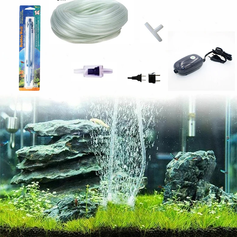 5W/8W Ultra Low Noise Aquarium Air Pump Fish Tank Mini Air Compressor Oxygen Pump Aquarium Fish Tank Oxygen Pump