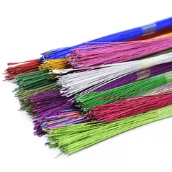 25/50/100pcs Stocking Flower Wire 80cm Length Artificial Branches Twigs Iron Wire for Nylon Stocking Flower Making DIY Accessory