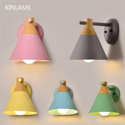 LED Wall Lamp Decor Modern Minimalist Indoor Light Macaron Creative Background Children's Living Room Aisle Bedside Walls Sconce