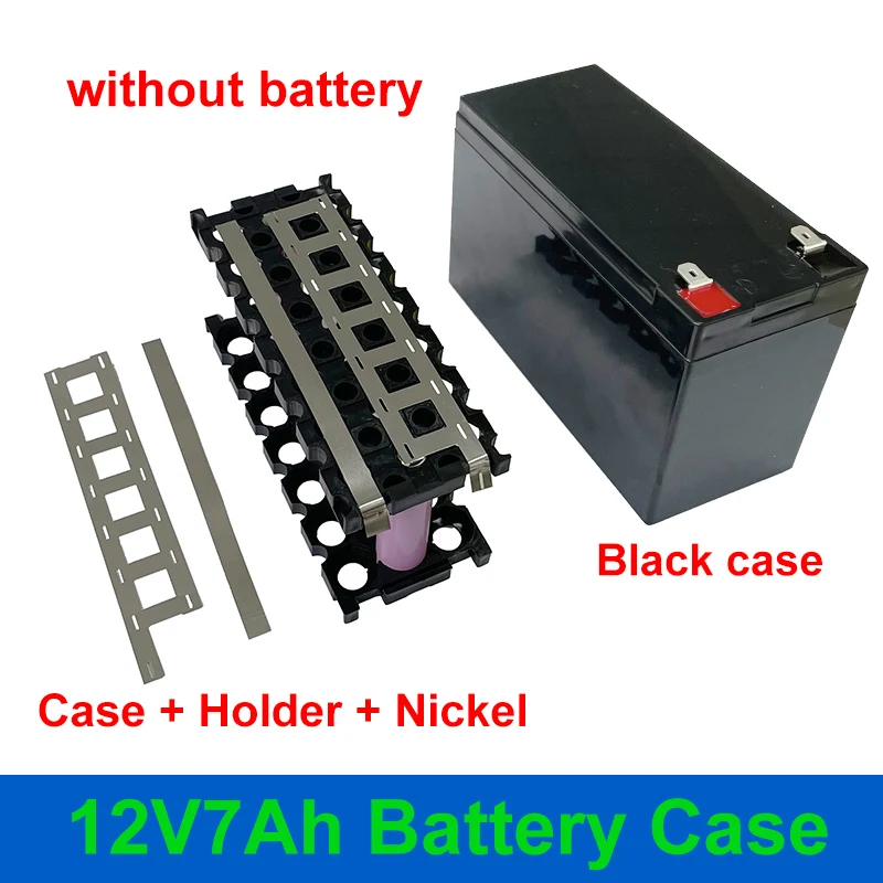 12V 7Ah Batterij Case Fit 21Pcs 18650 Cellen 12V7Ah Lege Doos 3*7 Houder 3S25A Bms Nikkel strip Opbergdoos Voor Diy Batterij