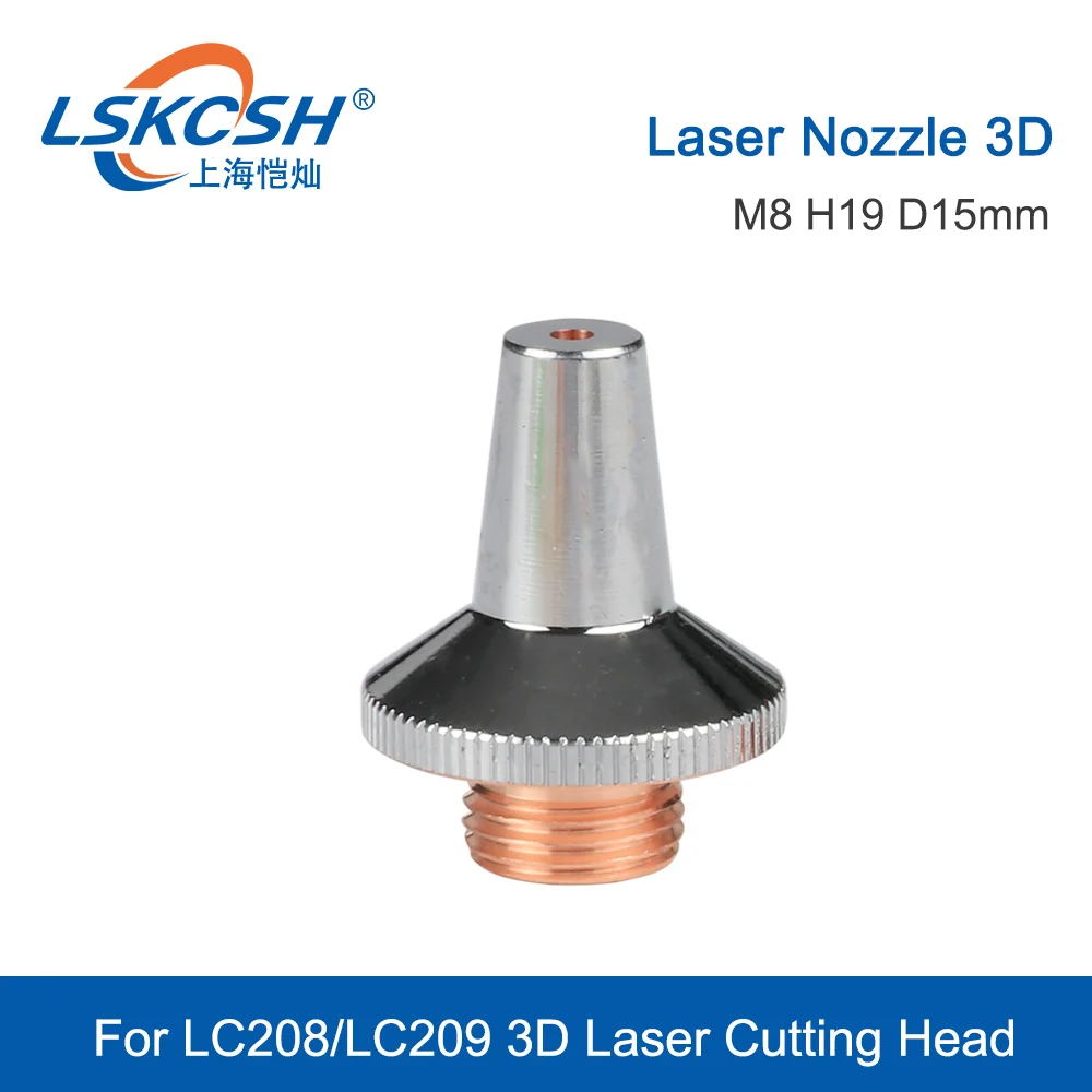 LSKCSH 10pcs /Lot  High Quality Laser Nozzles Double Layer M8 Height 19mm For LC208 LC209  LC218 Fiber Laser Cutting Head