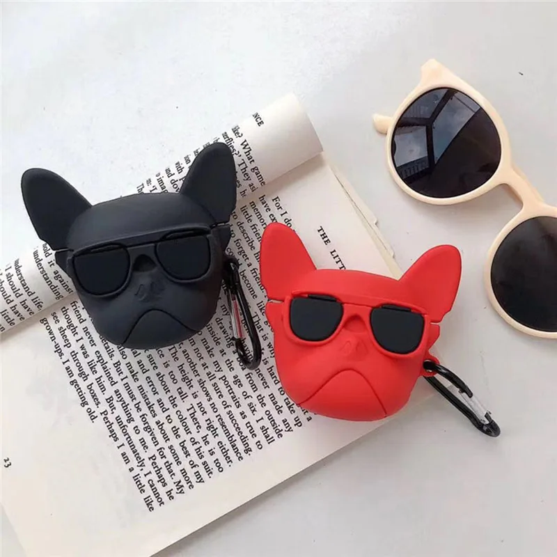 Porte-clés bouledogue mignon pour Apple AirPods merveilleuse Isabel, étui pour écouteurs sans fil en silicone, chien de dessin animé, housse pour AirPods 2, 3, Pro Box, nouveau