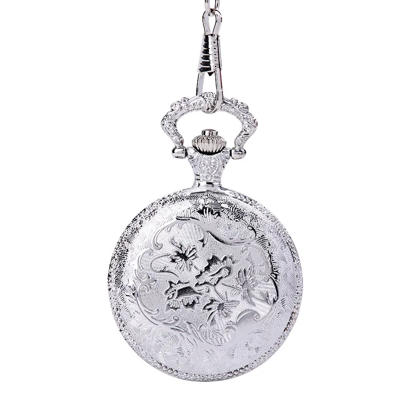 Montre de poche Lucky fish, argent et or, carpe, tendance, pendentif, ornements, marque riche, rétro, quartz, avec collier, 1035