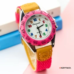 Newfashionlittleboysgirlssimpledialquartzwatch3DchildrencolorArabic NumberSportclockhighqualitykidswatchrelojes mujerclock